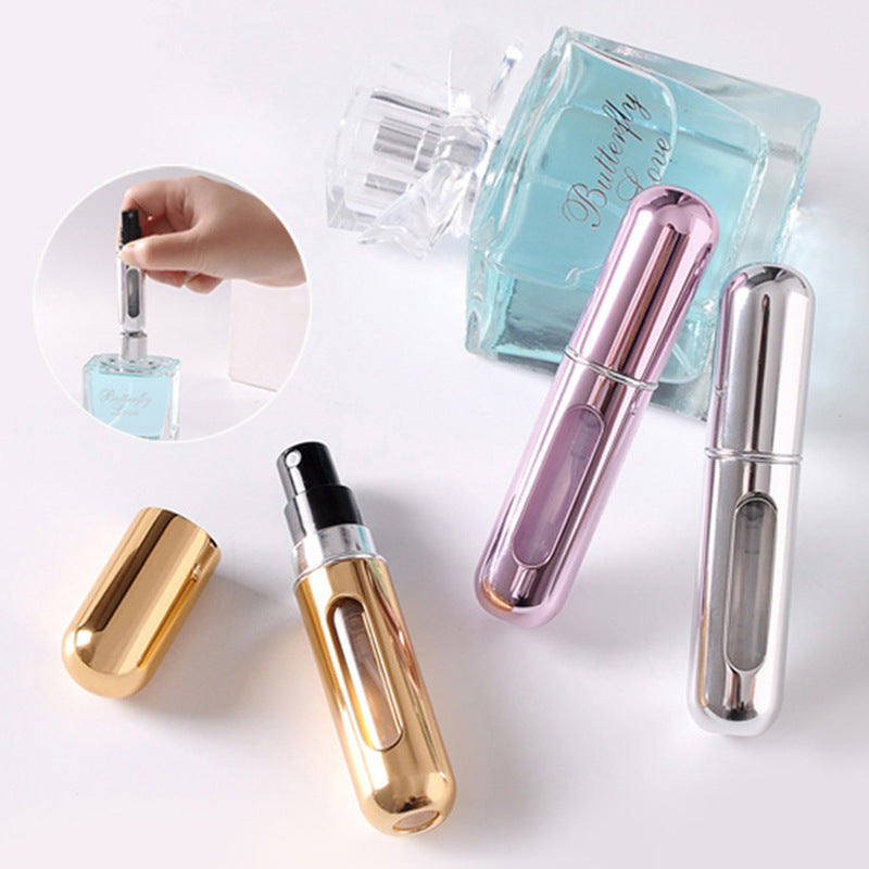 5ml portable perfume atomizers with removable caps and refill bottles